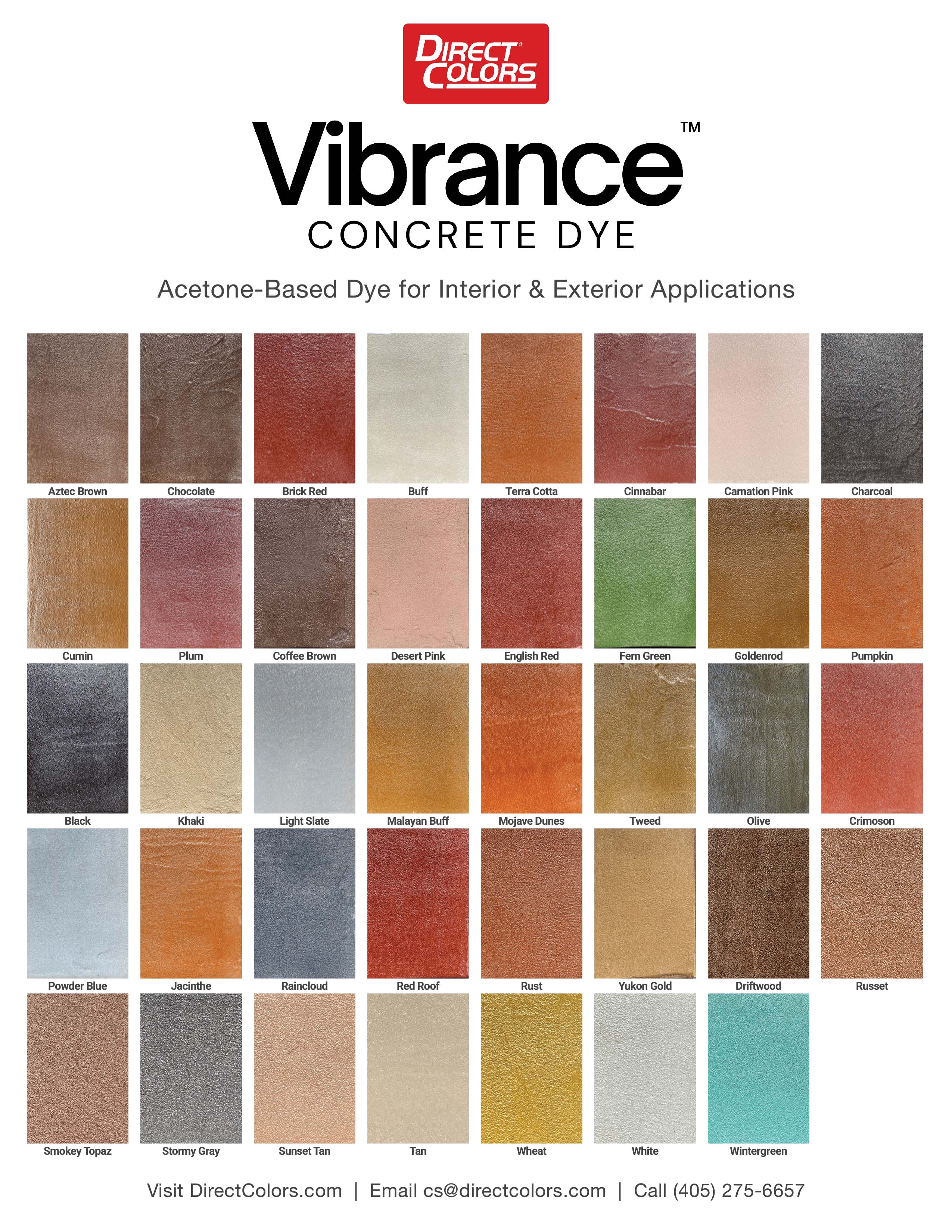 Concrete Dye Direct Colors